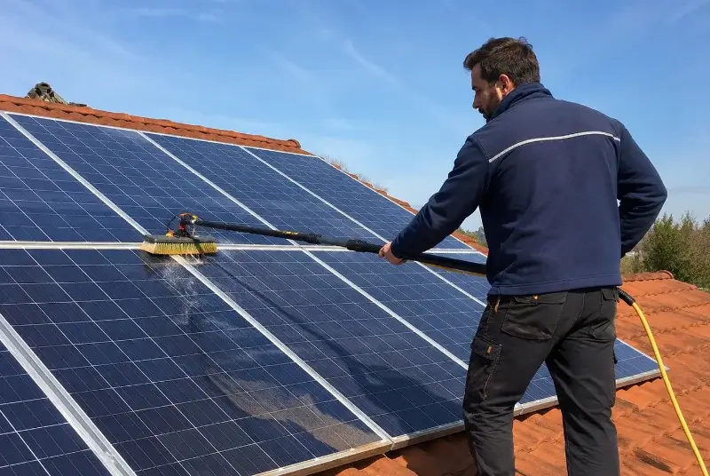 Nettoyage et entretien de panneaux solaires à Aumagne